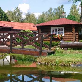 Pensionsgelände vom Spreewaldhaus Zum See - Pension Baschin in Alt-Schadow in Brandenburg