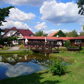 Pensionsgelände vom Spreewaldhaus Zum See - Pension Baschin in Alt-Schadow in Brandenburg