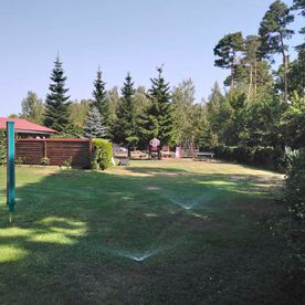 Pensionsgelände vom Spreewaldhaus Zum See - Pension Baschin in Alt-Schadow in Brandenburg