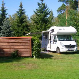 Pensionsgelände vom Spreewaldhaus Zum See - Pension Baschin in Alt-Schadow in Brandenburg
